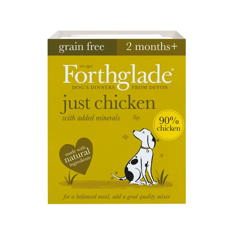 Forthglade Adult Just Grain Free Chicken Tray 395g